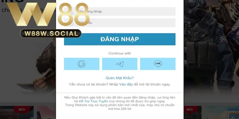 4 bước đăng nhập W88 truyền thống