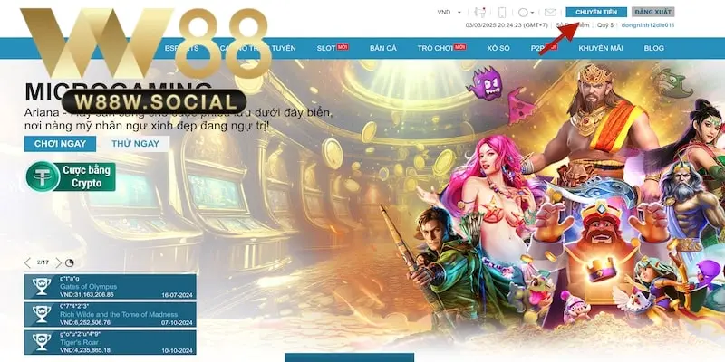 rút tiền W88
